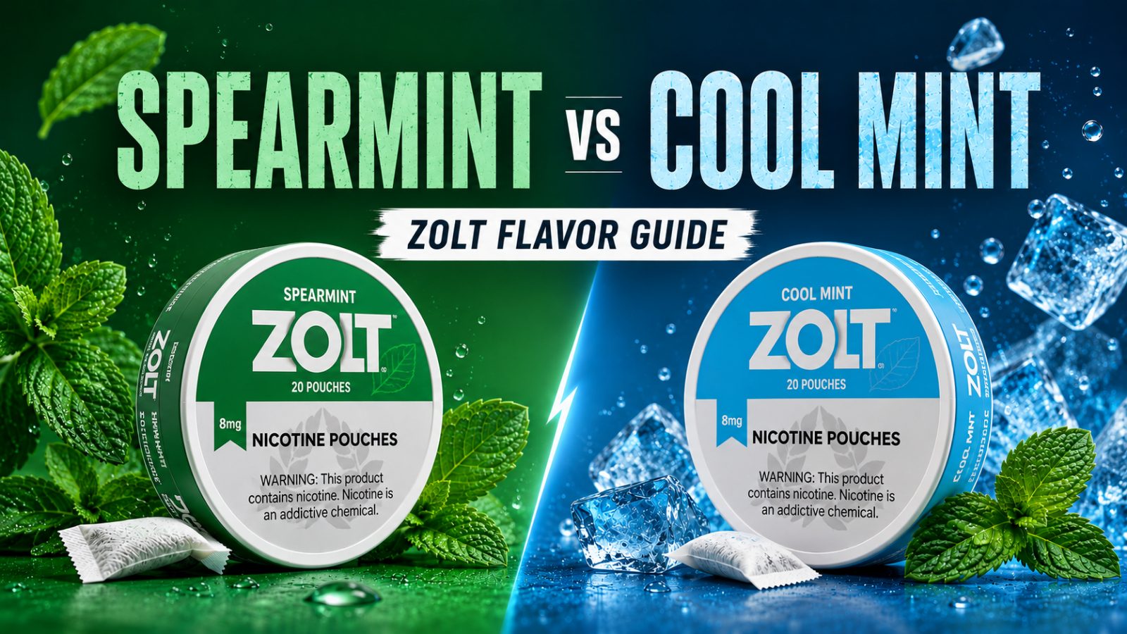 Spearmint vs Cool Mint Pouches